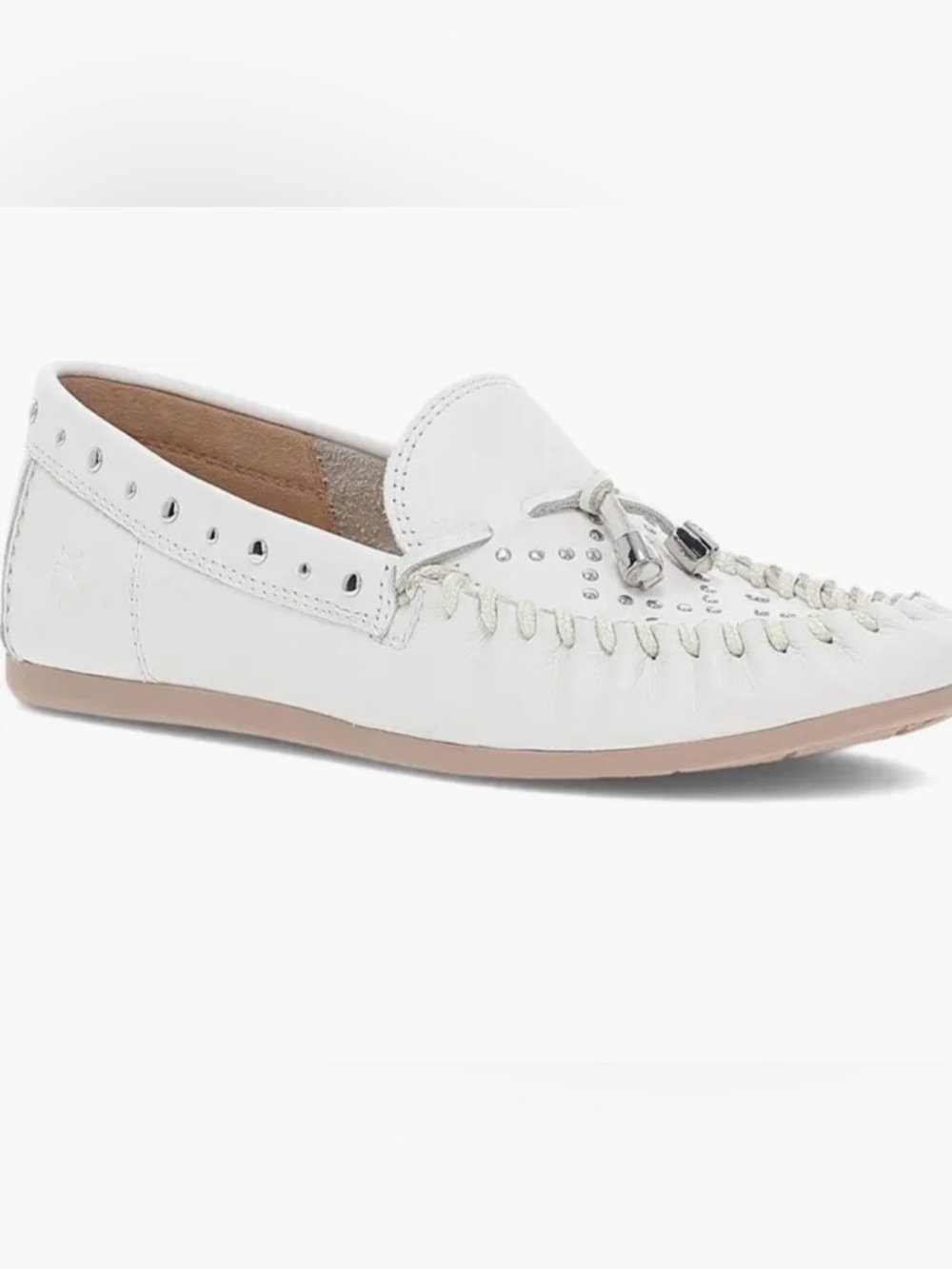 NWB Frye Naya Stud Loafer.”. Size 9.5. Get Your Summer White Classic Shoes Now!